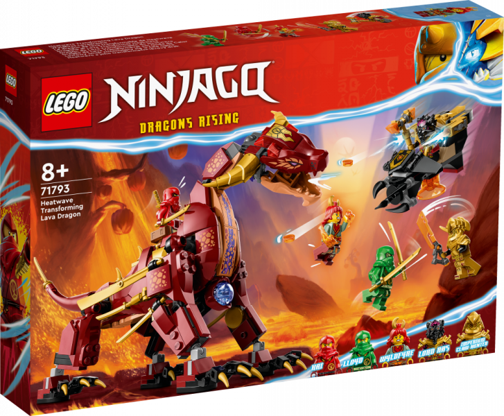 71793 LEGO® Ninjago Лавовый дракон-трансформер, 8+ лет,модель 2023 года