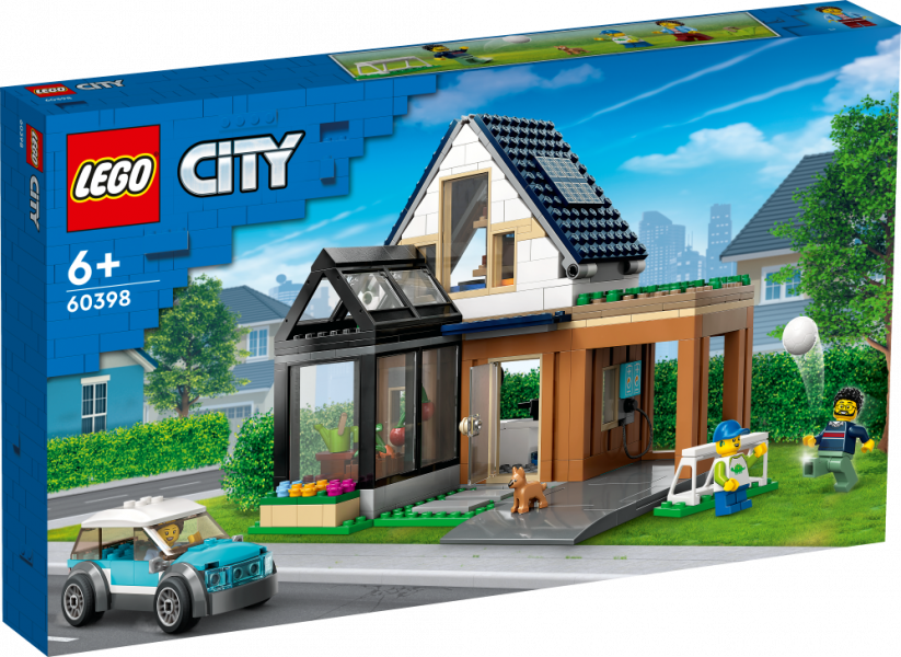 60398 LEGO® My City Семейный дом и электромобиль, 6+ лет,модель 2023 года