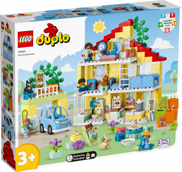 10994 LEGO® DUPLO Town“Trīs vienā” ģimenes māja, 3+ gadi, 2023 gada modelis