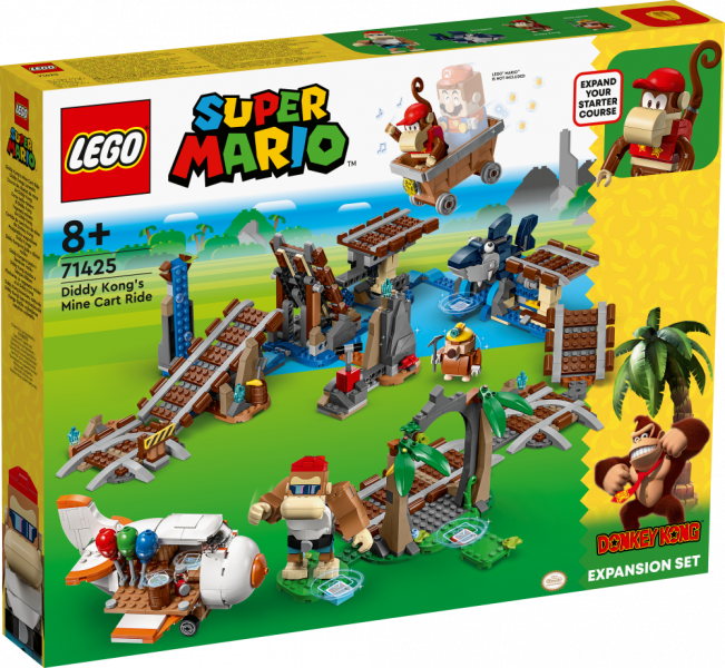 71425 LEGO® Super Mario Поездка Дидди Конга на шахтной тележке, 8+ лет, модель 2023 года