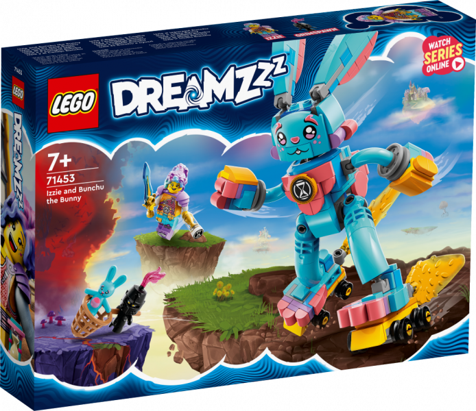 71453 LEGO® DREAMZzz™ Izzie un zaķēns Bunchu, 7+ gadi, 2023 gada modelis