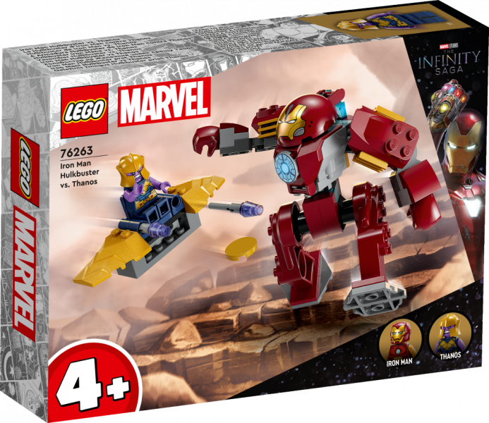 76263 LEGO® Marvel Super Heroes Iron Man Hulkbuster pret Thanos 4+ gadi, 2023 gada modelis