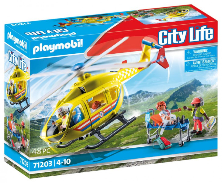 71203 PLAYMOBIL® City Life Ātrās palīdzības helikopters, no 4-10 gadiem