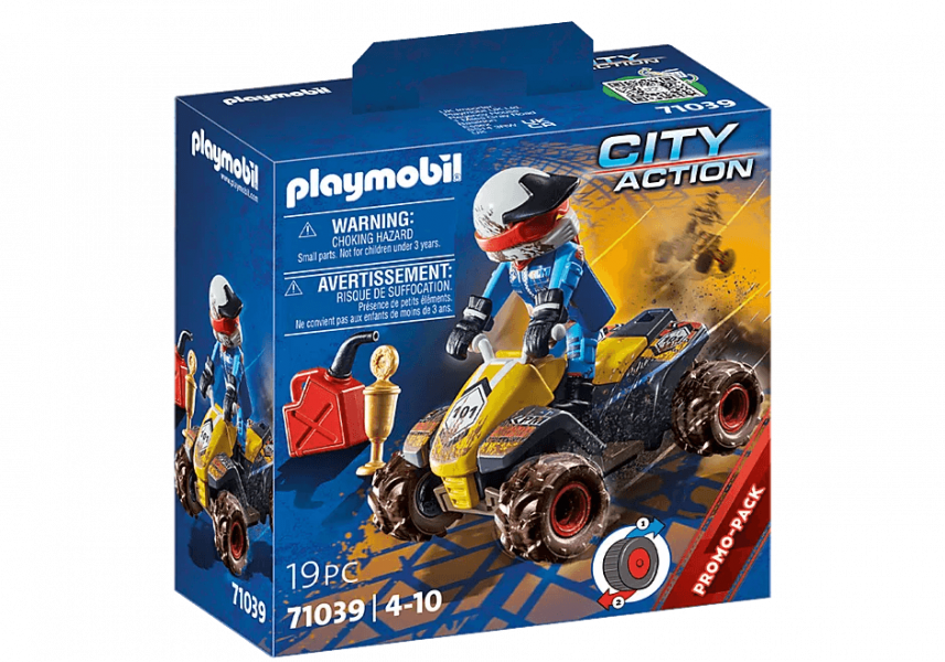 71039 PLAYMOBIL® City Action Sacencību kvadracikls no 4-10 gadu vecumam