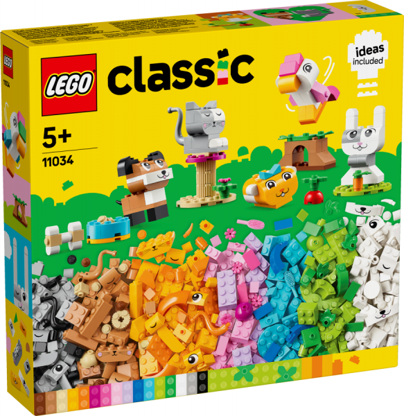 11034 LEGO® Classic Radošie mājdzīvnieki, 5+ gadi, 2024 gada modelis