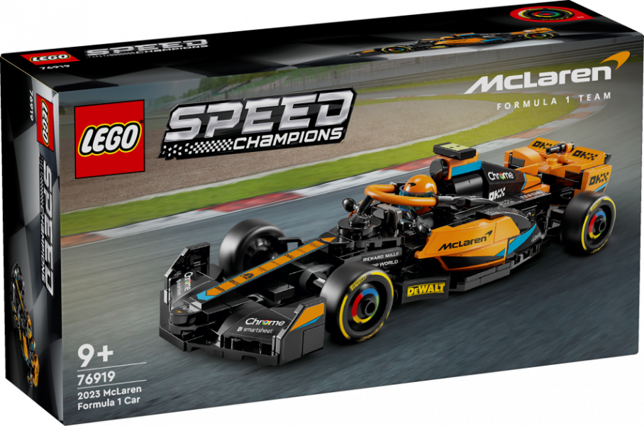 76919 LEGO® Speed Champions2023. gada McLaren Formula 1 sacīkšu auto, 9+ gadi, 2024 gada modelis