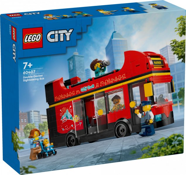 60407 LEGO® City Sarkans divstāvu ekskursiju autobuss, 7+ , модель 2024 года