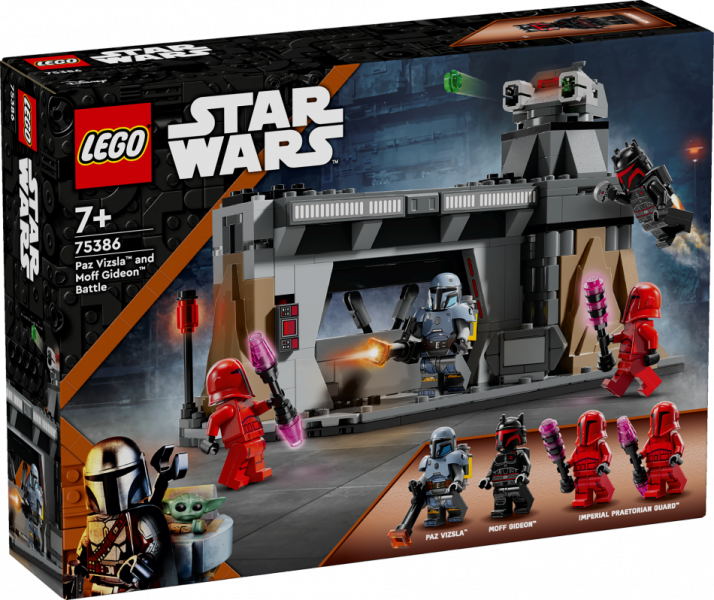 75386 LEGO® Star Wars Paz Vizsla™ un Moff Gideon™ kauja , 7+ , модель 2024 года