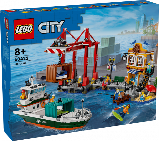 60422 LEGO® City Osta ar kravas kuģi , 8+ лет, модель 2024 года