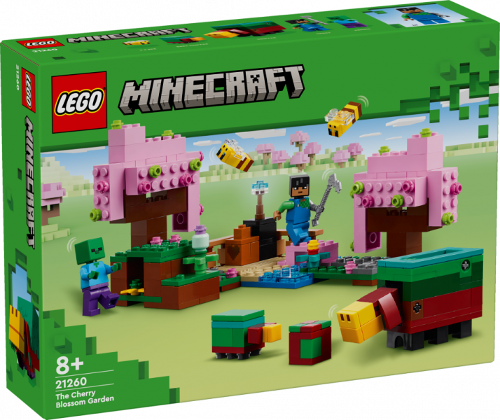 21260 LEGO® Minecraft Ķiršu ziedu dārzs, 8+ gadi, 2024. gada modelis