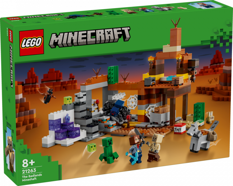 21263 LEGO® Minecraft Badlands raktuves, 8+ gadi, 2024. gada modelis