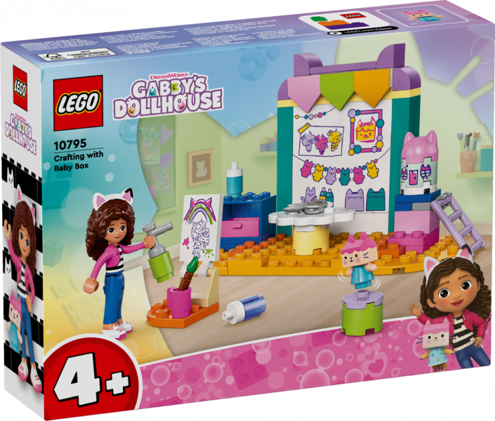 10795 LEGO® Gabby's Dollhouse Rokdarbi ar Baby Box, 4+ gadi, 2024. gada modelis