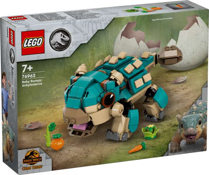 76962 LEGO® Jurassic World Mazule Bampija: ankilozaurs, 7+ , модель 2024 года