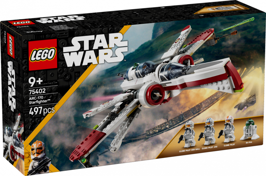 75402 LEGO® Star Wars™ ARC-170 Starfighter™ 9+ gadi, 2025 gada modelis