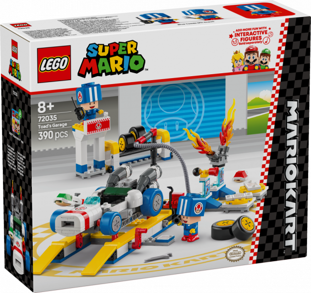 72035 LEGO® Super Mario Mario Kart™ – Toad garāža 8+ gadi, 2025 gada modelis