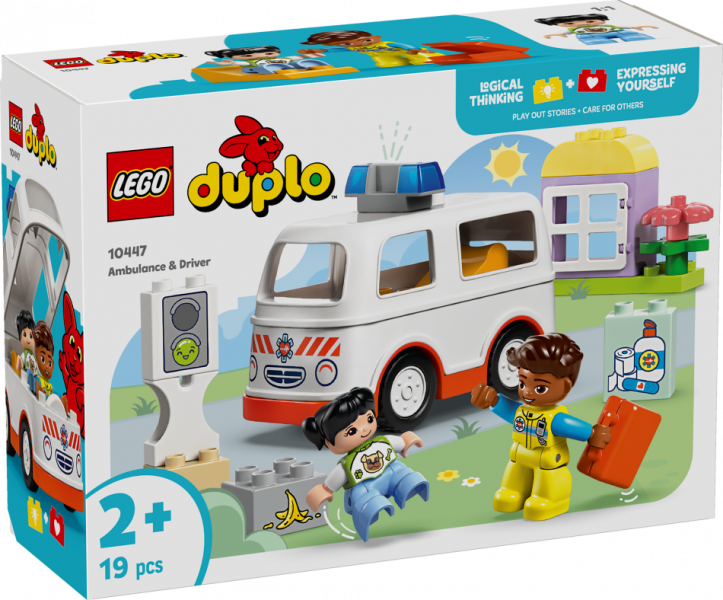 10447 LEGO® DUPLO Ātrā palīdzība un šoferis, 2+ gadi, 2025 gada modelis