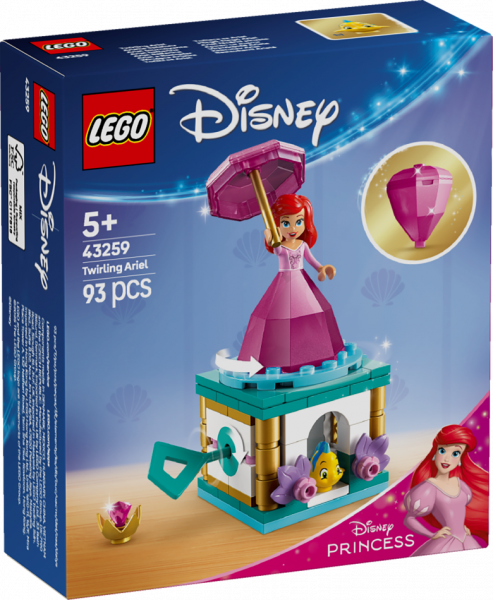 43259 LEGO® Disney Princess Virpuļojošā Ariela ,5 + gadi, 2025 gada modelis