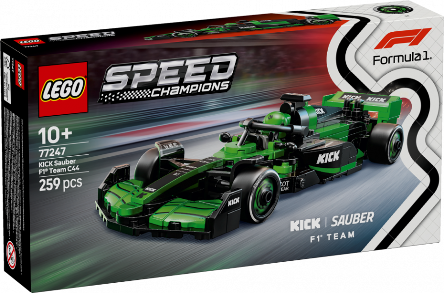 77247 LEGO® Speed Champions Formula 1 KICK Sauber C44, 10+ лет, модель 2025 года