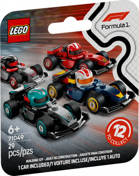 71049 Minifigure Series F1® kolekcionējami sacīkšu auto, 6+ gadi, 2025. gada modelis