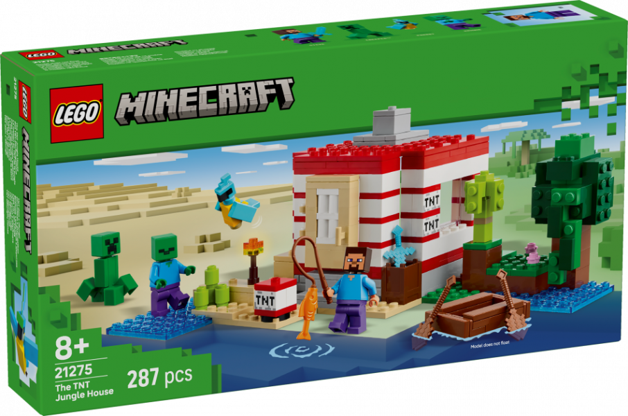 21275 LEGO® Minecraft TNT Džungļu māja, 8+ , модель 2025 года