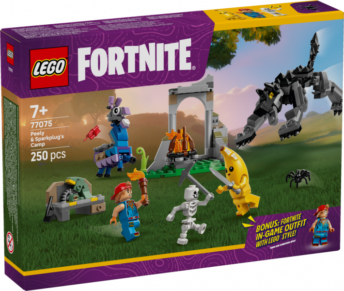 77075 LEGO® Fortnite Peely un Sparkplug nometne, 7+ gadi, 2025 gada modelis