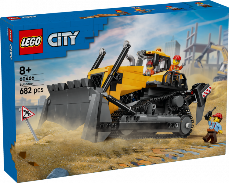 60466 LEGO® City Dzeltens buldozers, 8+ , модель 2025 года