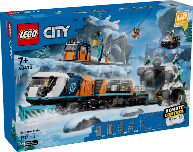 60470 LEGO® City Arktikas pētnieku polārais ekspresis, 7+ gadi, 2025 gada modelis (pieejams veikalā)