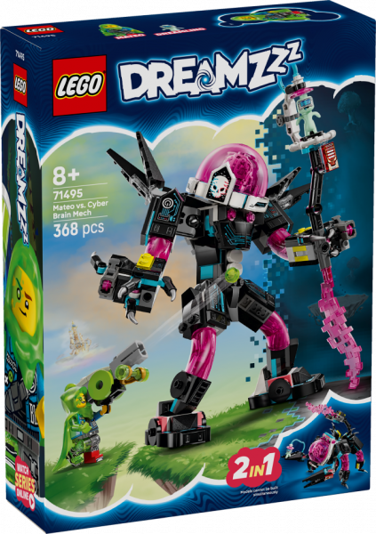 71495 LEGO® DREAMZzz™ Mateo pret Kibersmadzeņu robotu, 8+ gadi, 2025 gada modelis