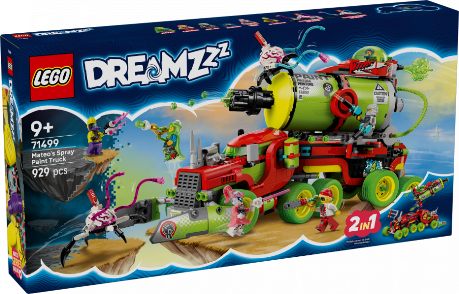 71499 LEGO® DREAMZzz™ Mateo krāsu aerosola kravas auto, 9+ gadi, 2025 gada modelis