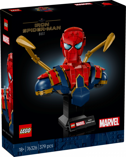 76326 LEGO® Marvel Super Heroes Dzelzs Zirnekļcilvēka krūšutēls, 18 + gadi, 2025 gada modelis