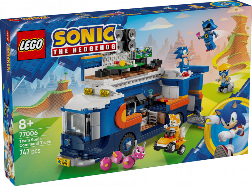 77006 LEGO® Sonic the Hedgehog™ Sonic komandas busiņš – komandcentrs, 8+ gadi, 2025 gada modelis