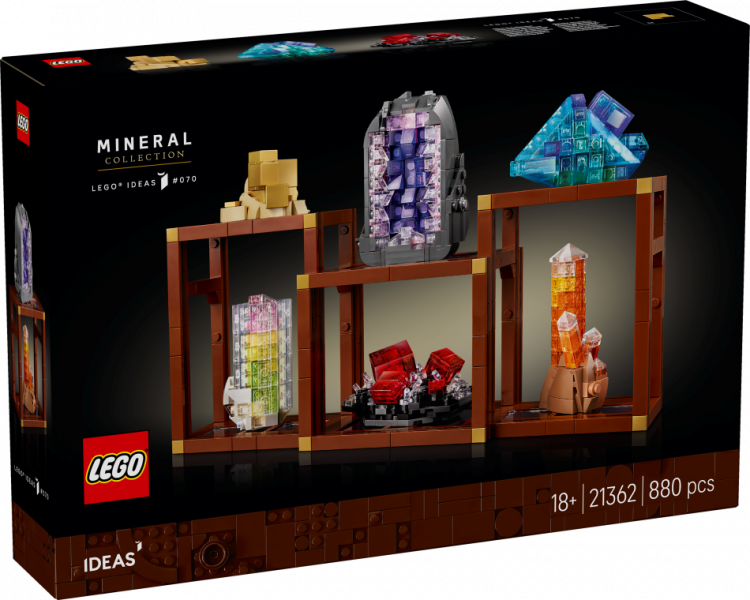 21362 LEGO® ICONS™ Minerālu kolekcija,18 + gadi, 2025 gada modelis