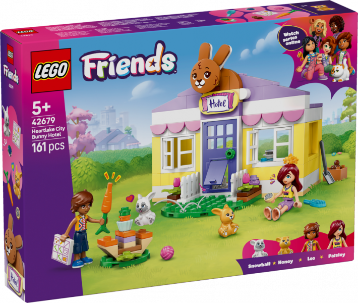 42679 LEGO® Friends Hārtleikas pilsētas trušu viesnīca , 5+ , модель 2026 года