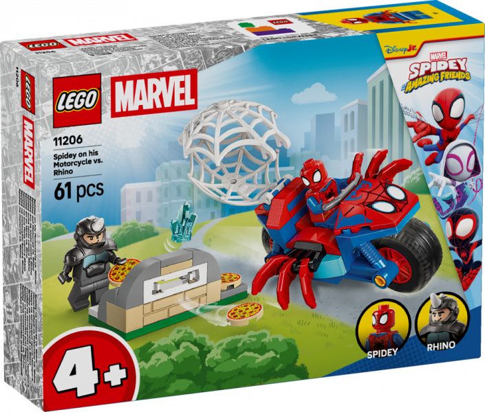 11206 LEGO® Spider Man Spidey uz motocikla pret Degunradzi , 4+ gadi, 2026 gada modelis
