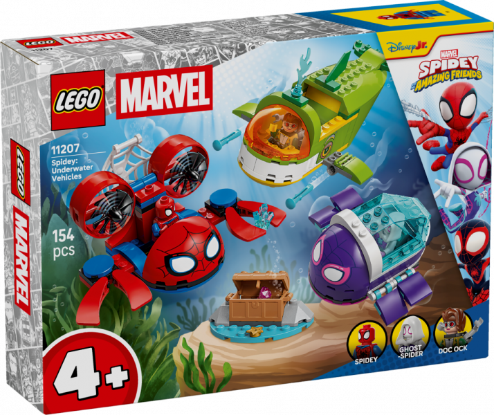 11207 LEGO® Spider Man Spidey: Zemūdens transportlīdzekļi , 4+ gadi, 2026 gada modelis