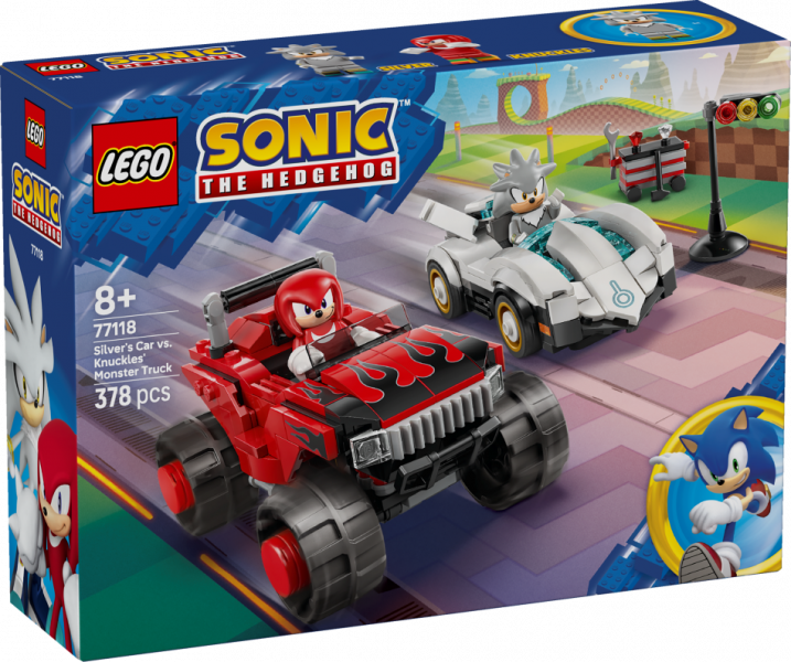 77118 LEGO® Sonic the Hedgehog™ Silver auto pret Knuckles monstru vāģi , 8+ , модель 2026 года