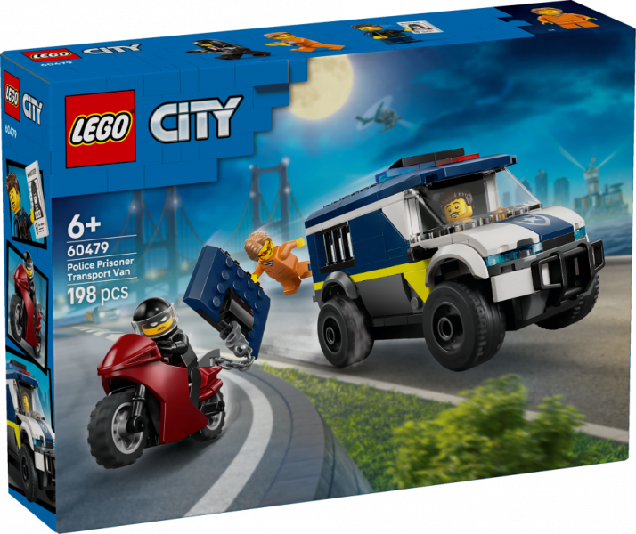 60479 LEGO® City Cietumnieku pārvadāšanas policijas furgons , 6+ gadi, 2026 gada modelis