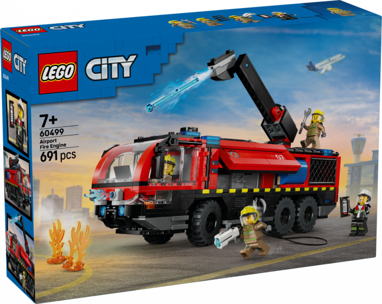 60499 LEGO® City Lidostas ugunsdzēsēju auto , 7+ , модель 2026 года