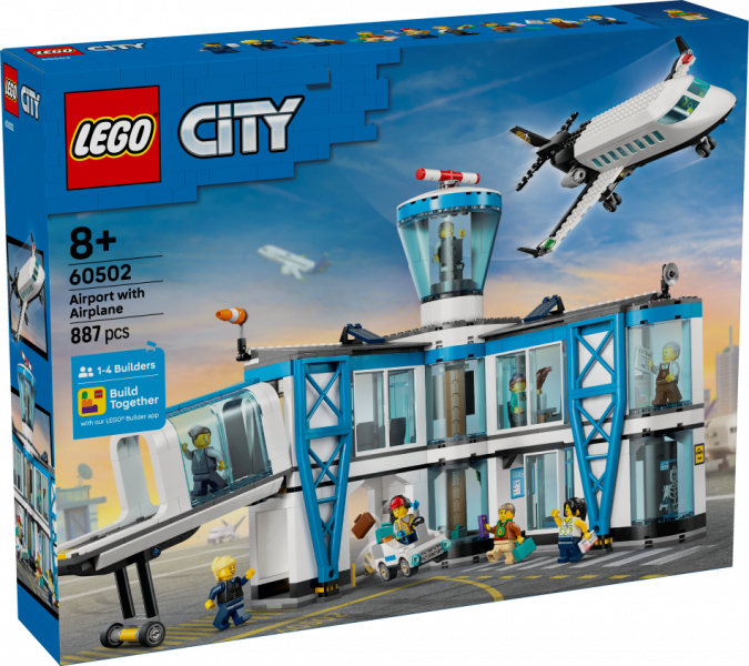 60502 LEGO® City Lidosta ar lidmašīnu , 8+ gadi, 2026 gada modelis