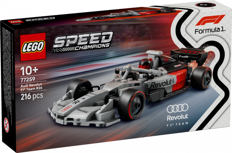 77259 LEGO® Speed Champions Audi Revolut F1® Team R26 Sacīkšu auto , 10+ gadi, 2026 gada modelis