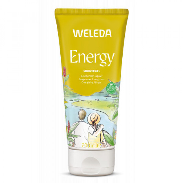Weleda Energy Aroma Shower Gel освежающий гель для душа. Мягко очищает и тонизирует кожу. Гель смягчает кожу и сохраняет естественный баланс влаги, 200ml