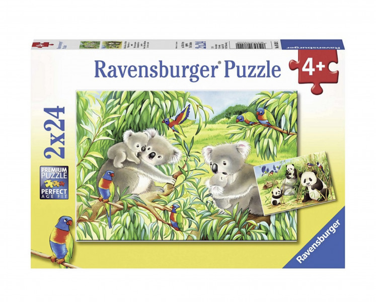 Ravensburger puzle Koala and Panda 2X24 gb, 4+ gadiem. Art. 07820