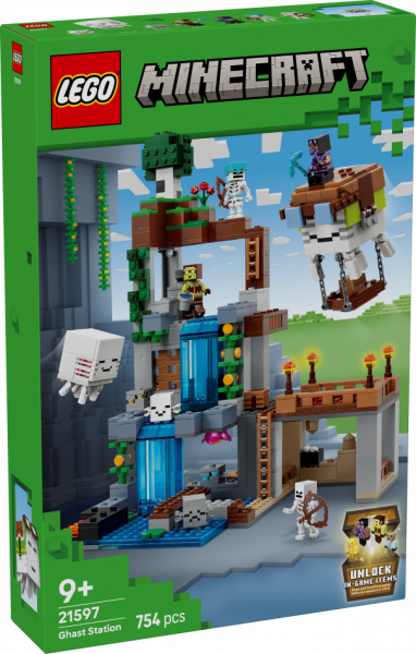 21597 LEGO® Minecraft Rēgu stacija, 9+ gadi, 2026 gada modelis