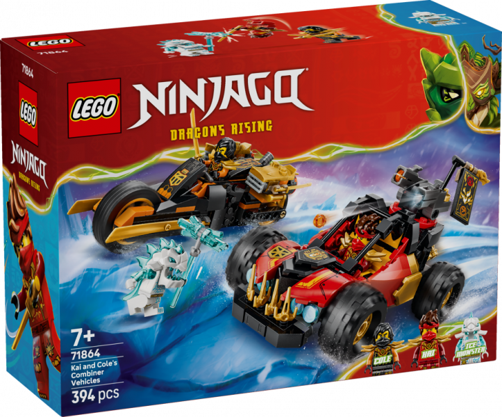 71864 LEGO® Ninjago Kai un Cole kombinētie transportlīdzekļi, 7+ , модель 2026 года