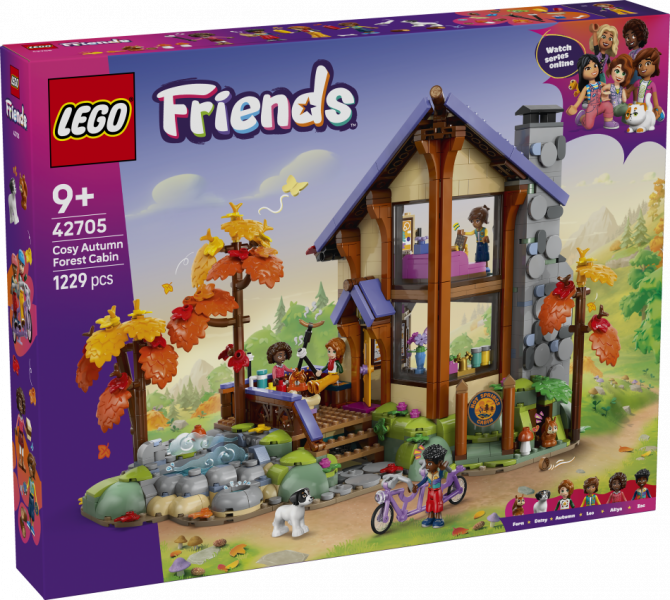42705 LEGO® Friends Omulīgais rudens meža namiņš, 9+ , модель 2026 года