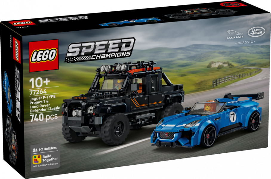 77264 LEGO® Speed Champions Jaguar Project 7 un Land Rover Defender, 10+ , модель 2026 - 08