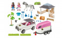 5667PLAYMOBIL® Country Zirgu stallis ar pārvadājamo mašīnu, no 4+