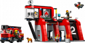 60414 LEGO® City Ugunsdzēsēju depo un ugunsdzēsēju auto,6 + лет, модель 2024 года